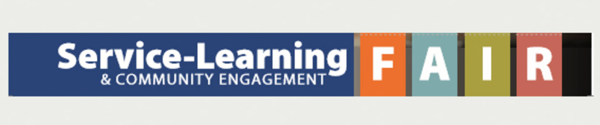 Service-learning community engagement fair logo