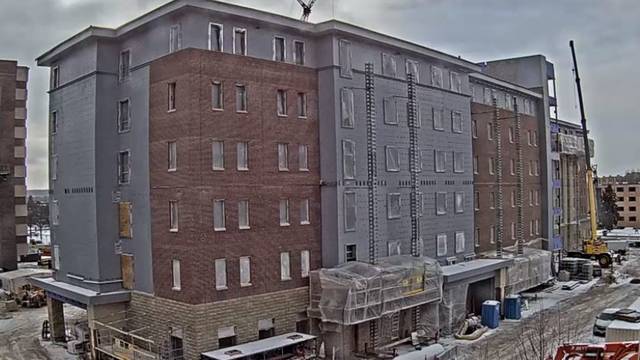 UW-Eau Claire news residence hall construction as of Jan. 24, 2019