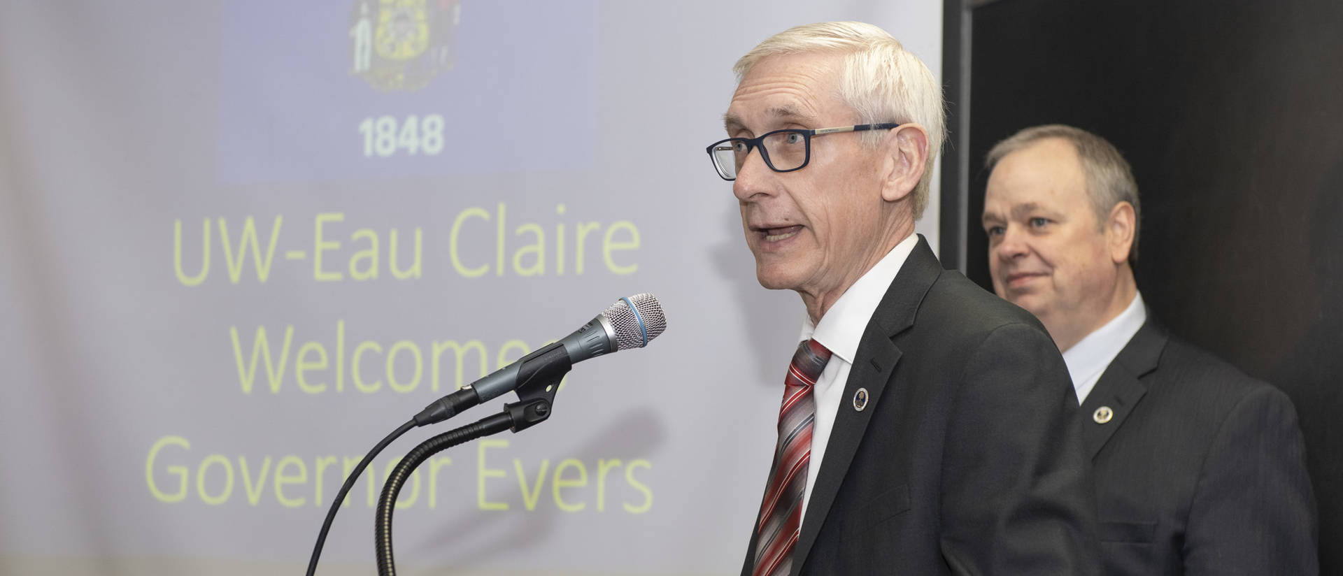 Governor Tony Evers at UW-Eau Claire, March 2019