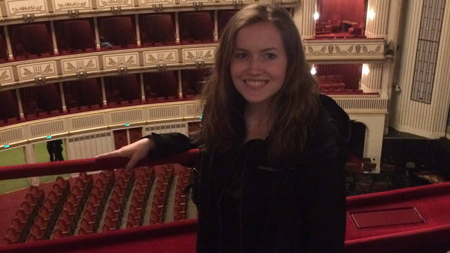 Annisa Luginbill in the Weiner Staatsoper (Vienna State Opera House).
