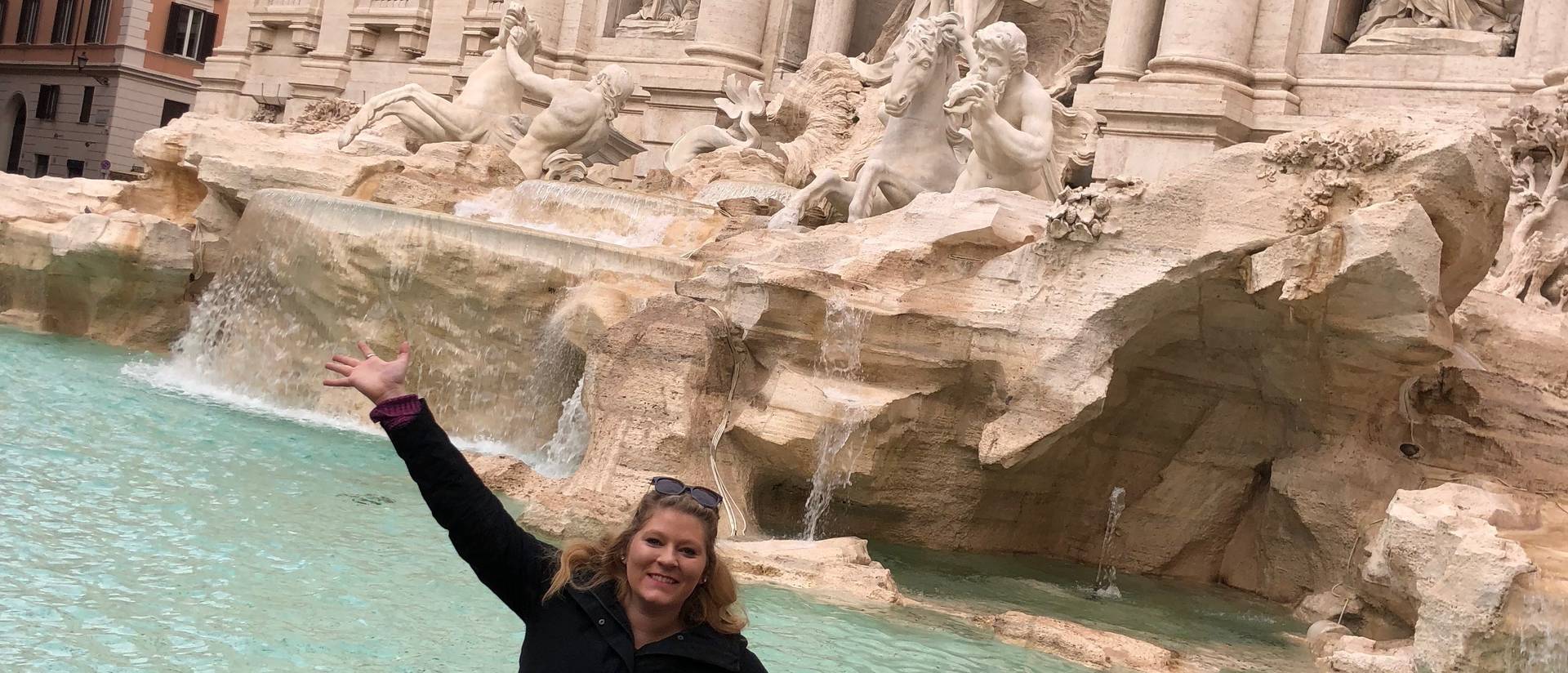 Allyson Breyer at the Trevi Fountain in Rome