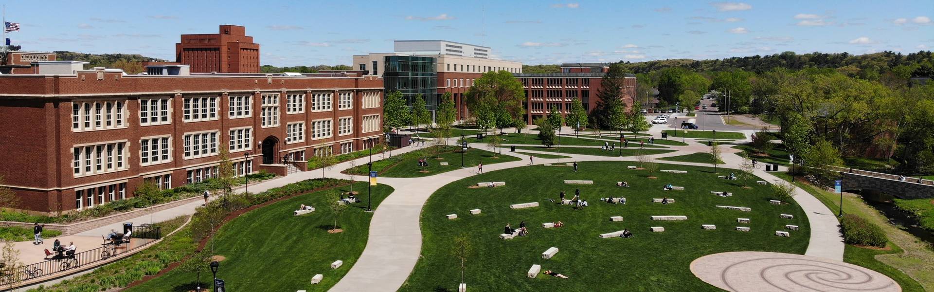 UW-Eau Claire campus mall May 2019