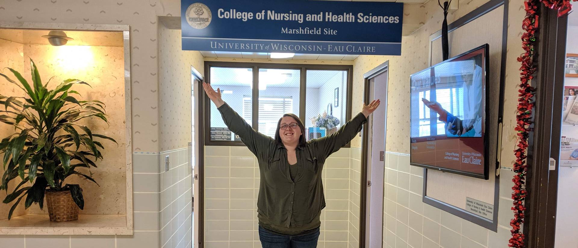 Kara Trainor will graduate with her nursing degree after completing her studies at UW-Eau Claire’s nursing site in Marshfield.