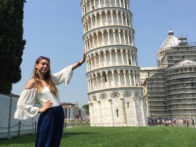 Grace Annis in Pisa, Italy