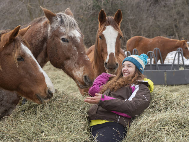 Natasia “Tai” McDougall adopted her rescue horse Major more than a year ago. She would like to operate her own equine ranch one day.