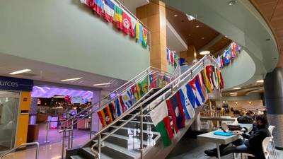 Flags in Davies Student Center