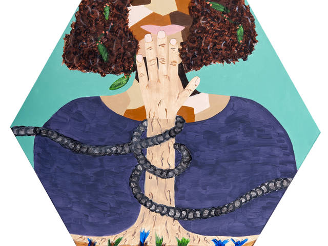 Tree of humanity woman by Judy Bucholz