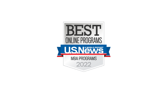 A U.S. News badge for Best Online Program 2022