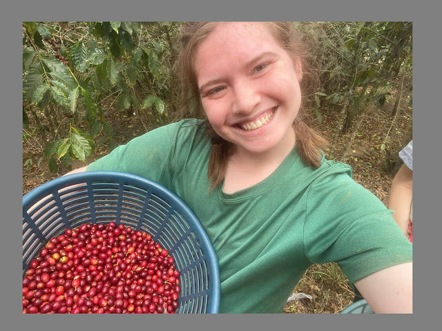 Emma Felty was among the 15 UW-Eau Claire students who spent part of the Winterim session helping Guatemalan coffee farmers with their harvest. (Submitted photo)