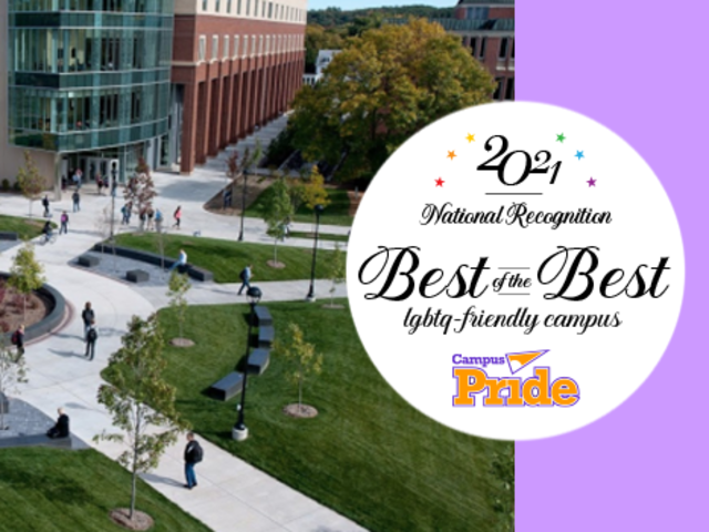 Campus Pride’s 2021 BEST OF THE BEST LGBTQ-Friendly Colleges & Universities Badge