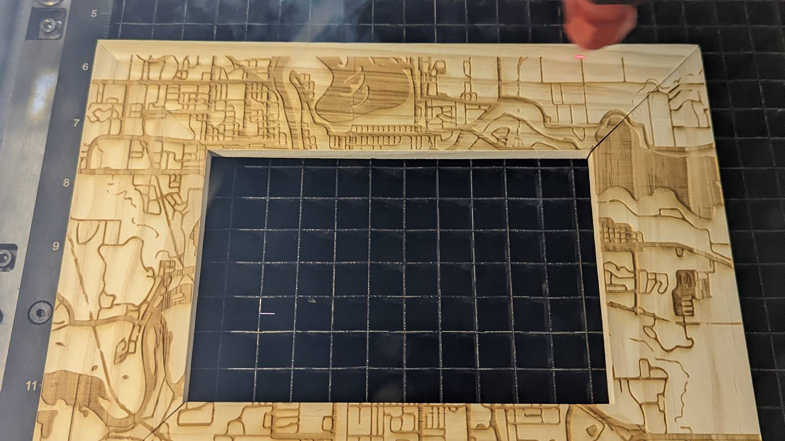 Makerspace Lasercut Wooden Picture Frame.