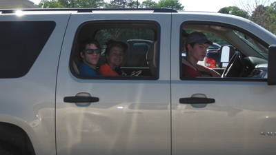 Students in car