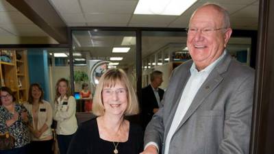 William J. and Marian A. Klish at the opening of the Health Careers Center.