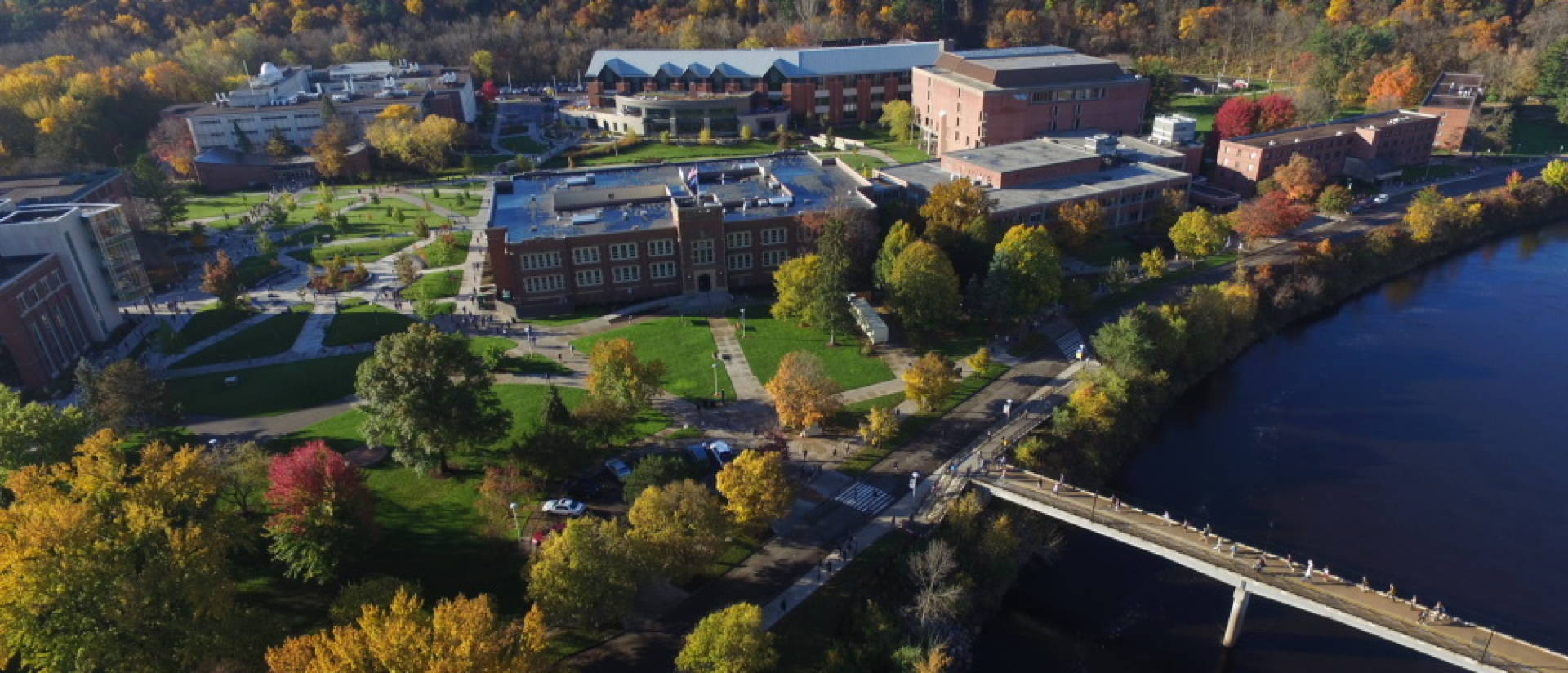 aerial view of lower campus