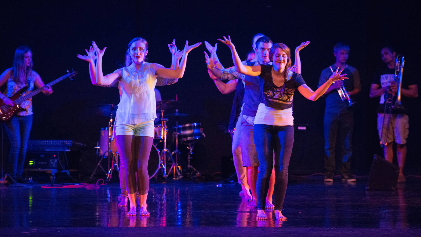 Students performing in UW-Eau Claire's Danceworks production
