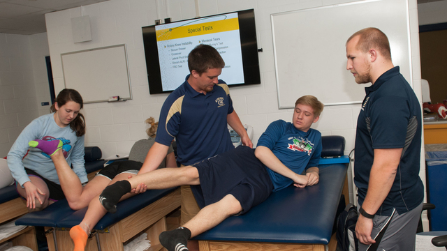 KINS students preparing to become athletic trainers