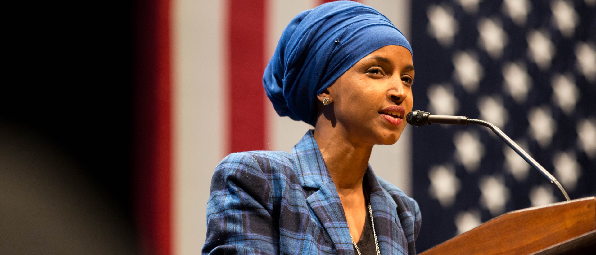 Rep. Ilhan Omar, the first Somali-American elected lawmaker in the country.