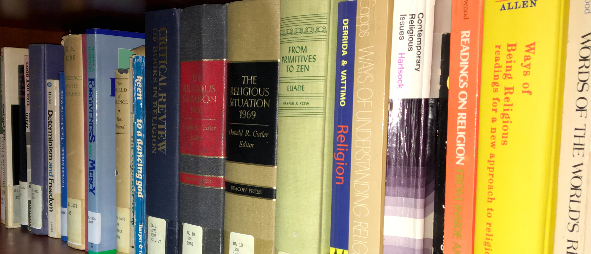 Books in philosophy and religious studies library