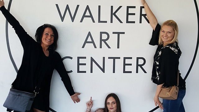 Students visit the Walker Art Center in Minneapolis