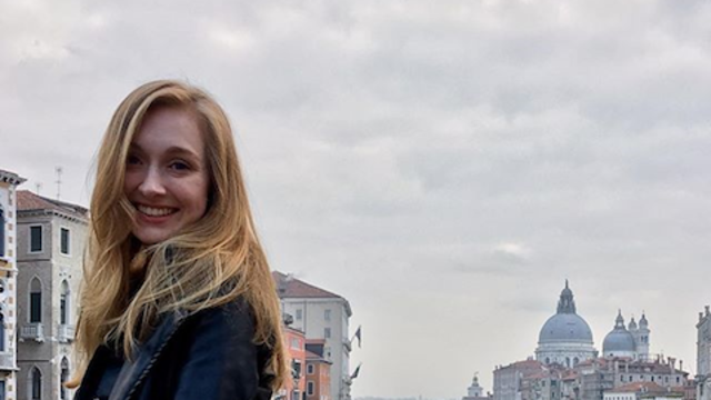 Art history student Emma Huston in Venice