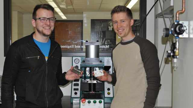 Peter McCamley and Mathew Guenther capstone project injection molding for MS+E
