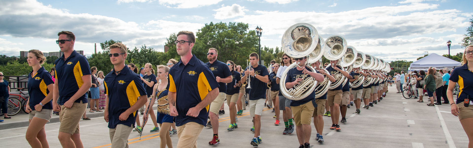 BMB performs for the Water Street bridge opening in 2016