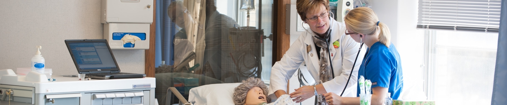 Nursing practices on a plastic dummy