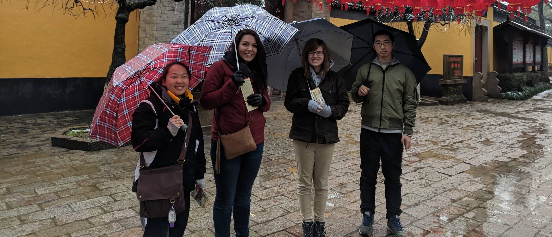 Students on immersion trip in China